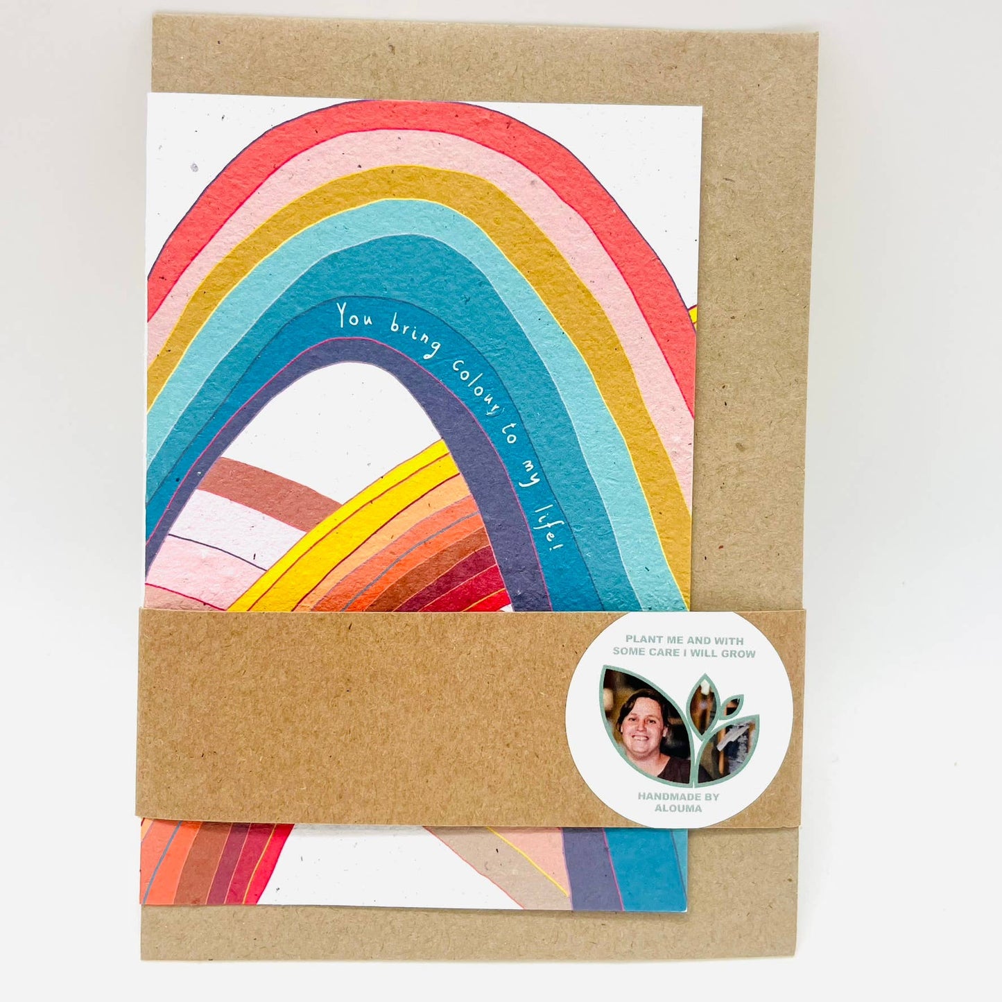 Growing Paper greeting card - Rainbow: Paper Band