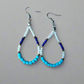 Teardrop Beaded Hoops Earrings