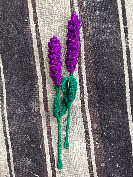 Crochet lavender flower