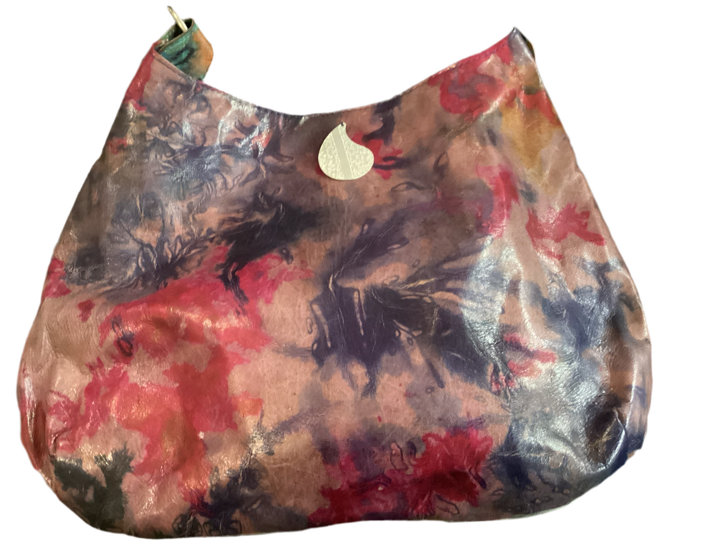 Leather hand dyed purse