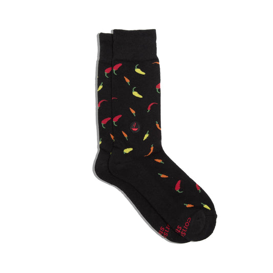 Socks that Provide Meals (Black Peppers): Medium