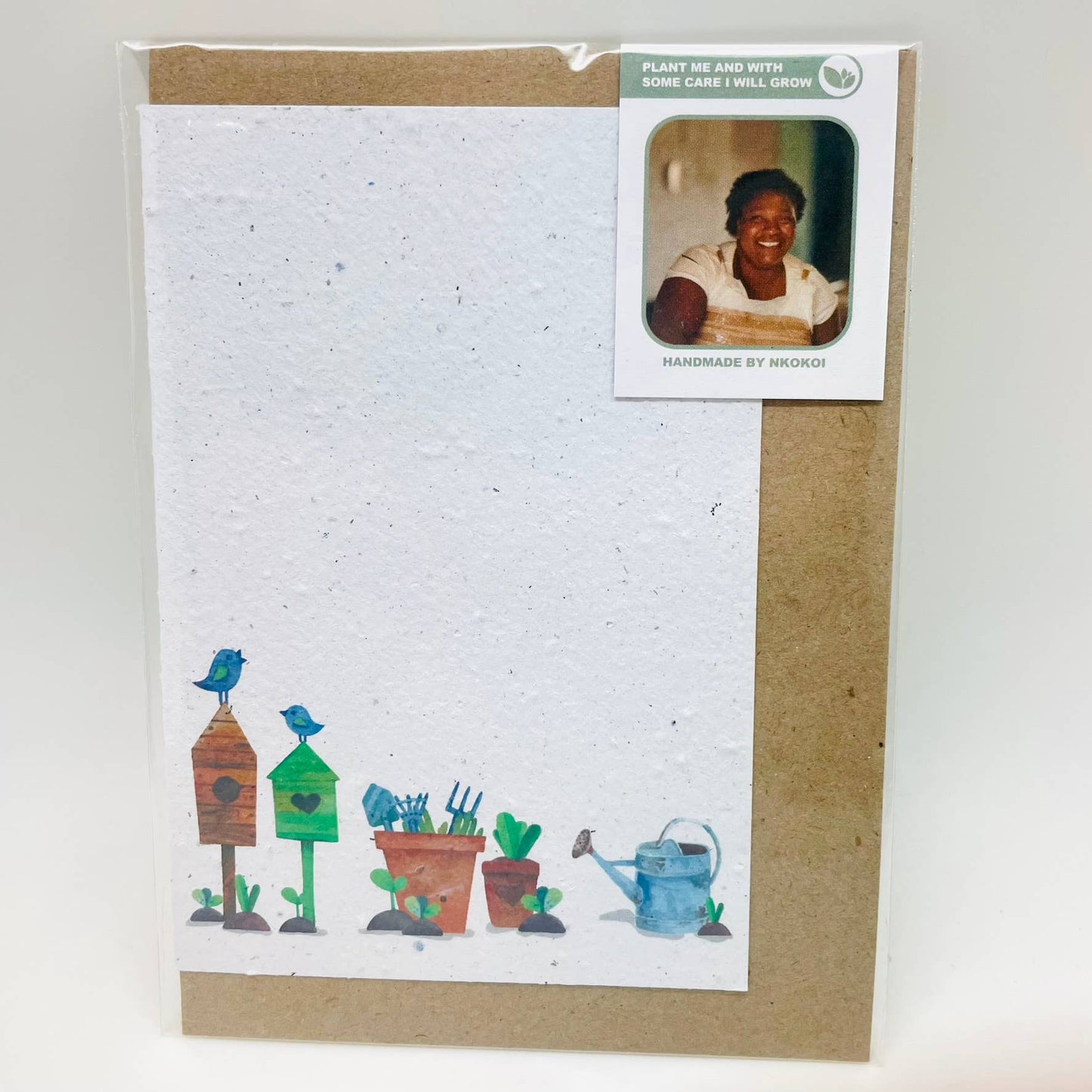 Growing Paper greeting card - Gardening: Paper Band