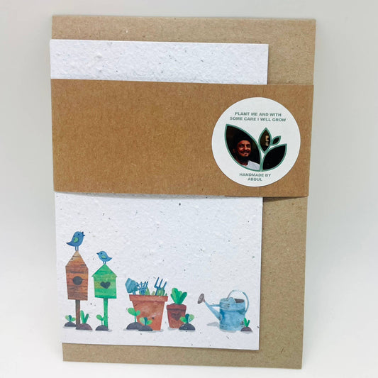 Growing Paper greeting card - Gardening: Paper Band