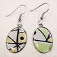 Upcycled Alumnium Can Earrings…Green  and Yellow Mosiac