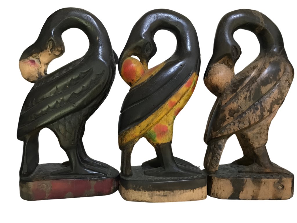 Escultura de madera de pájaro Sankofa hecha a mano (Ghana)