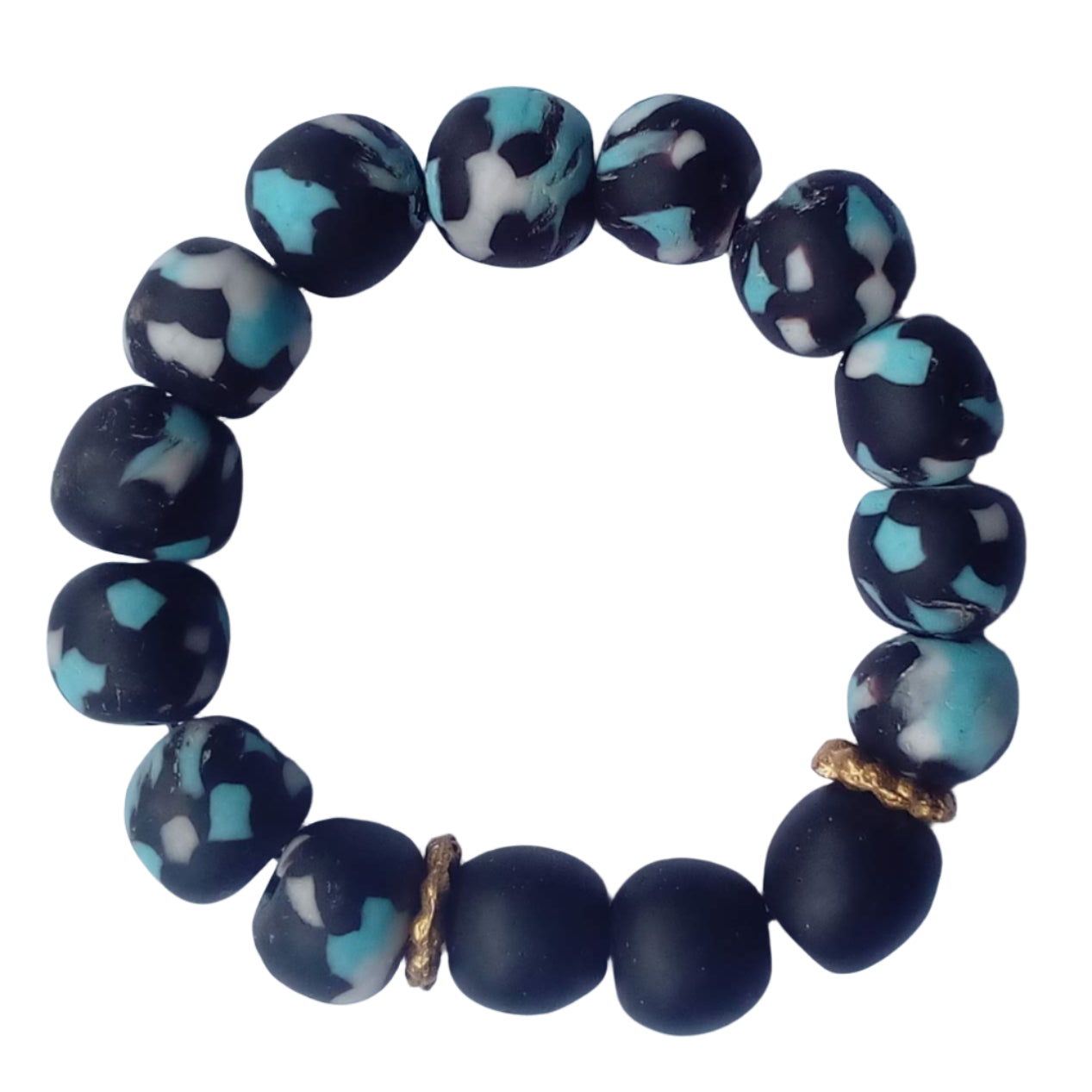 Aqua Essence Bracelet: African Beaded Bracelet