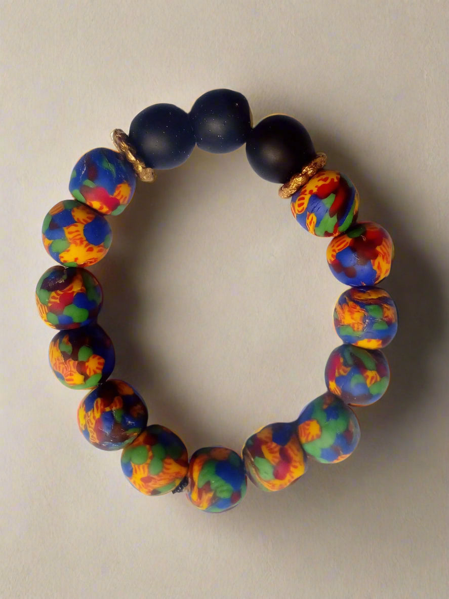 Vibrant Essence: African Beaded Bracelet