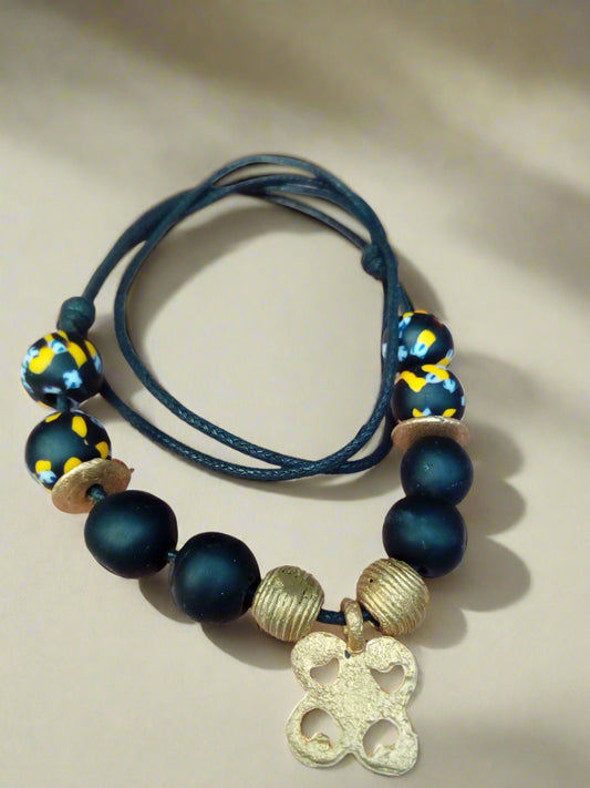 "Mpatapo" Adjustable Krobo Bead Necklace