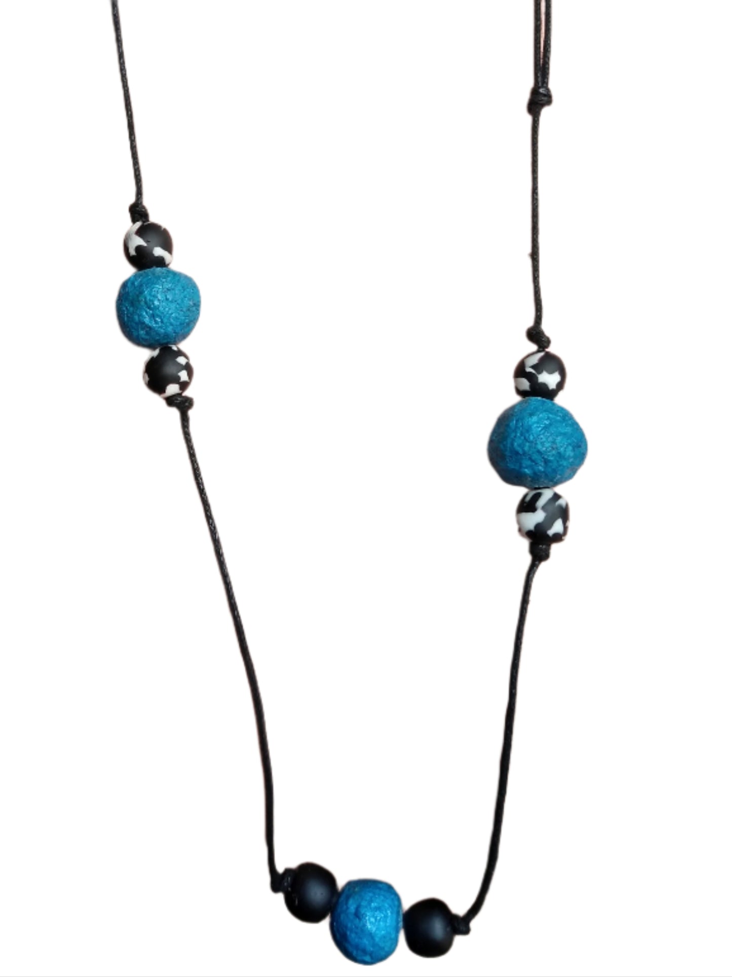 Eco-Chic Adjustable Necklace: Blue