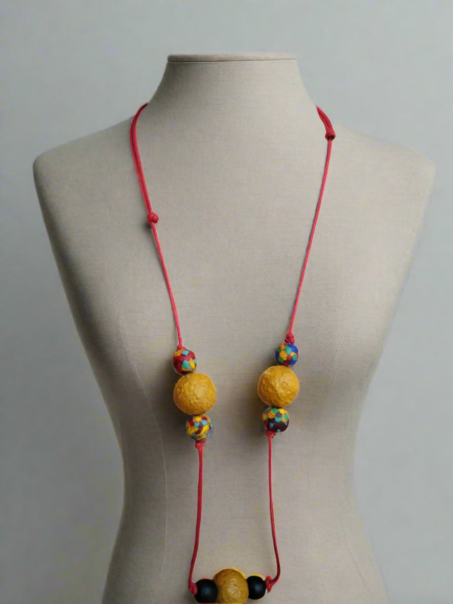 Eco-Chic Adjustable Necklace: Yellow