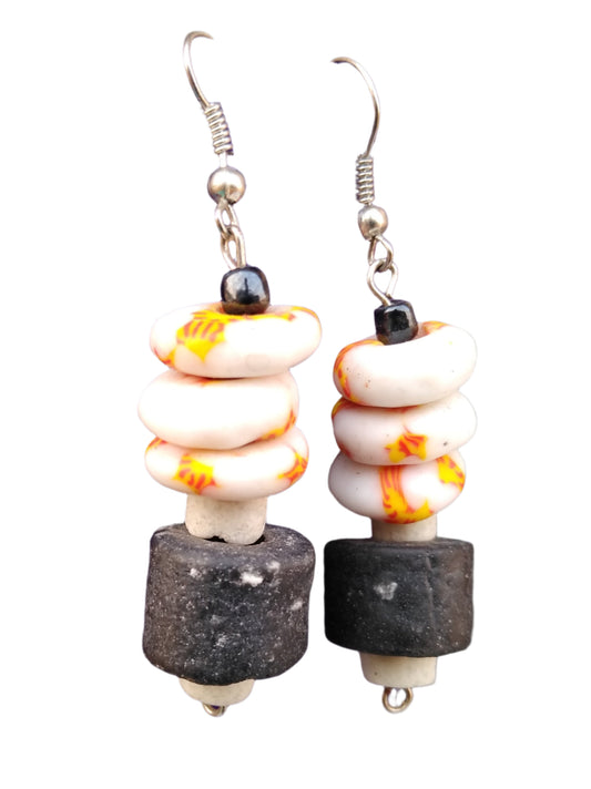 Ghana Stacked Glass Earrings