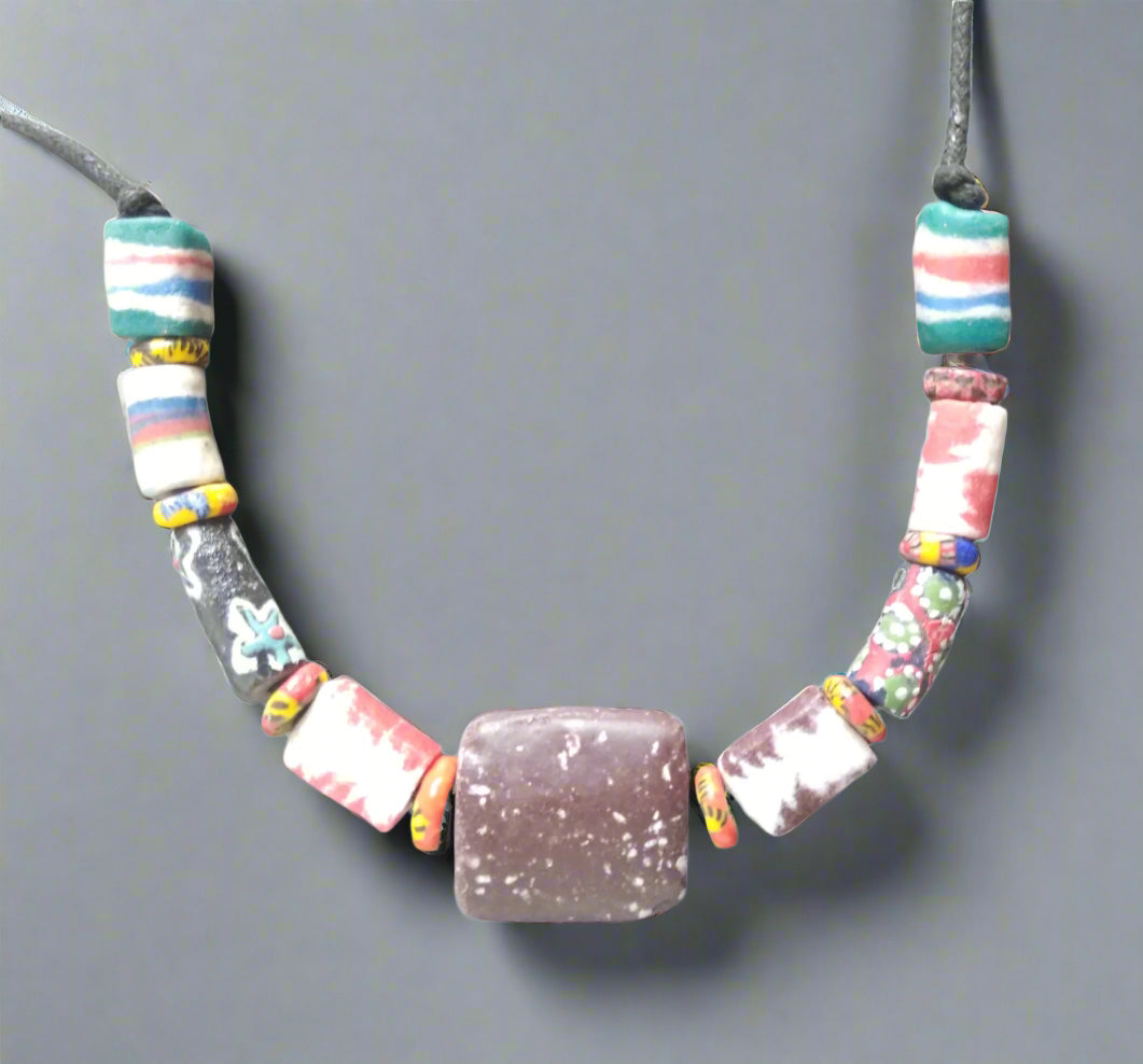 Adjustable Tribal Mix Bead Necklace