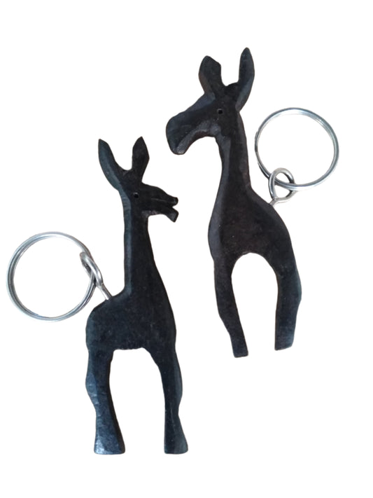 Donkey Wooden Keychain