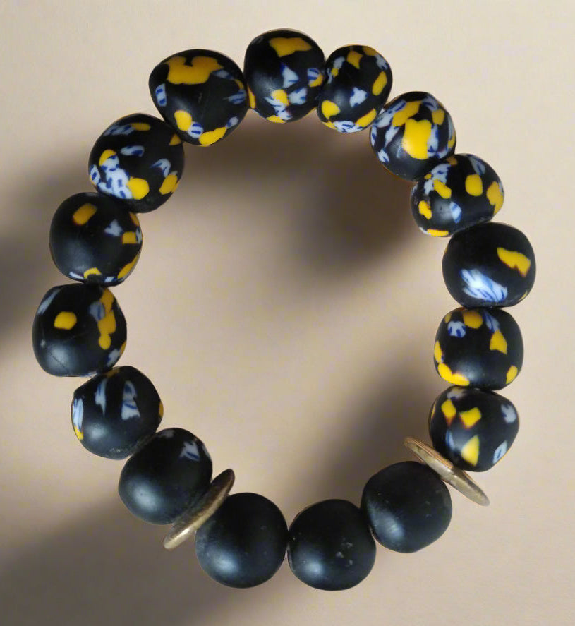 Ebony Sunshine Bead Bracelet