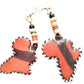 Africa Rising Leather Map Earrings