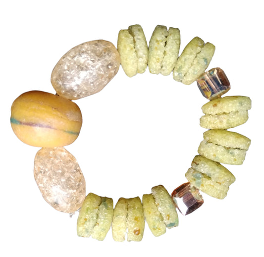 Earth Essence Textured Bead Bracelet