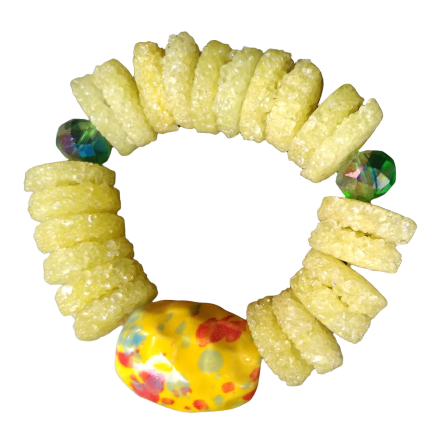 Sunburst Glow Textured Bead Bracelet