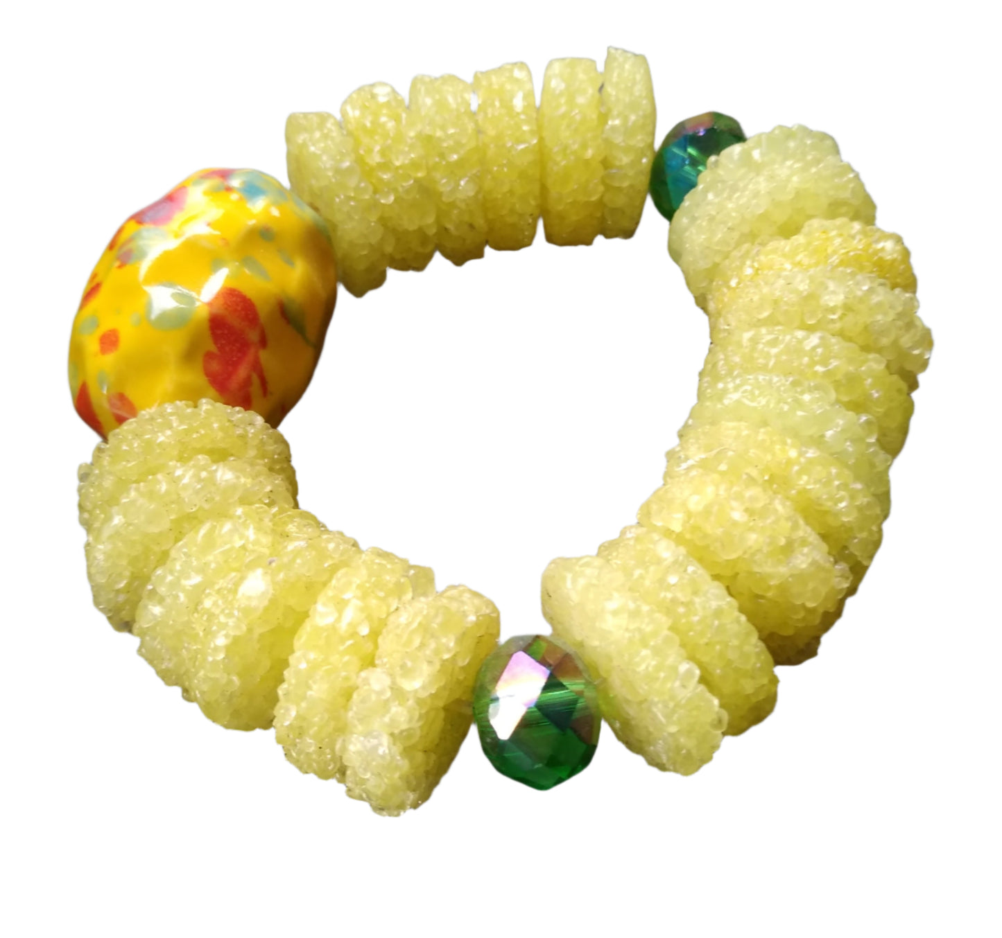 Sunburst Glow Textured Bead Bracelet