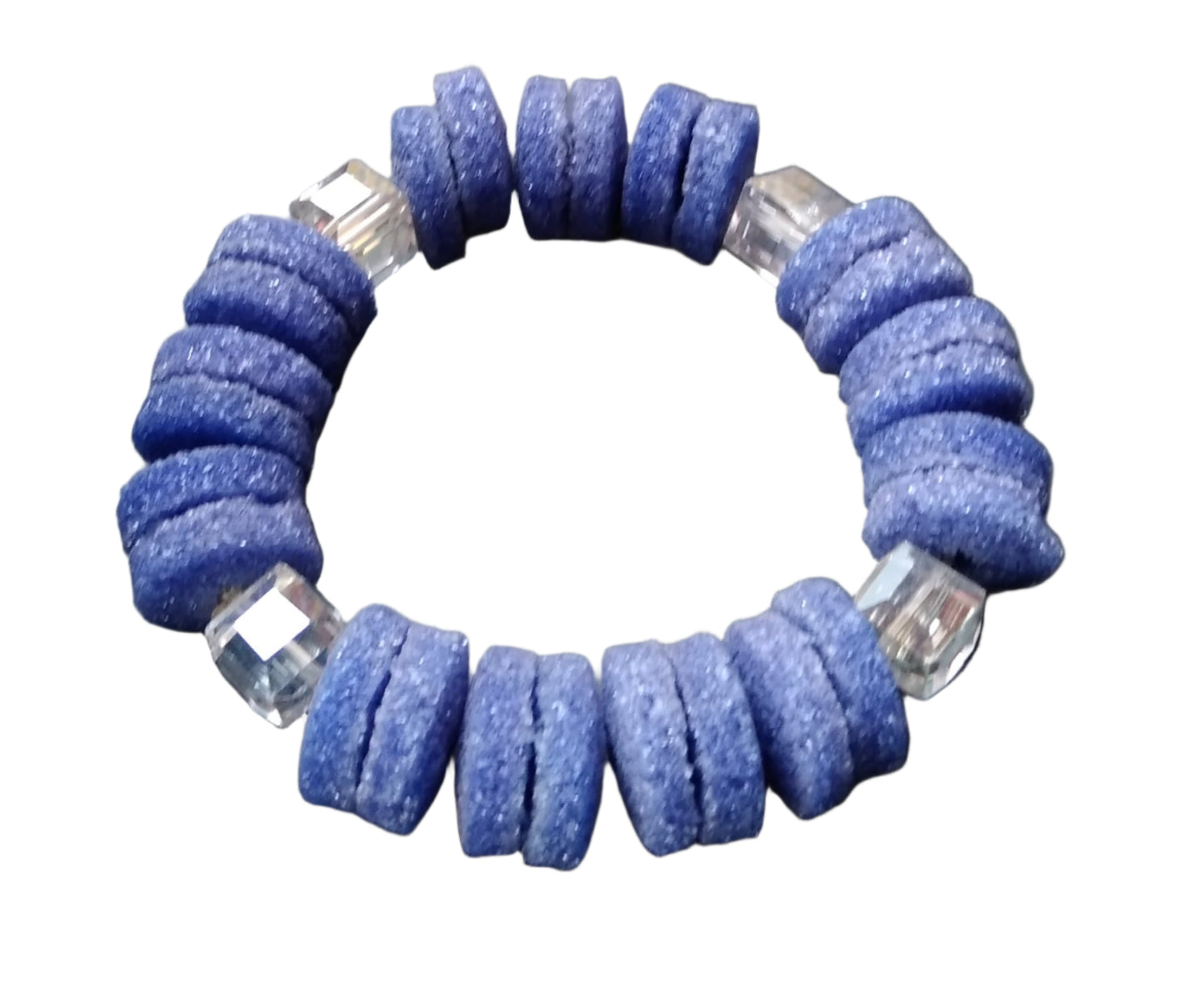 Midnight Elegance Textured Bead Bracelet