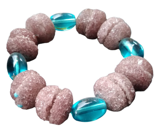 Earth & Ocean Textured Bead Bracelet