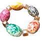 Garden Mosaic Oval Bead Bracelet