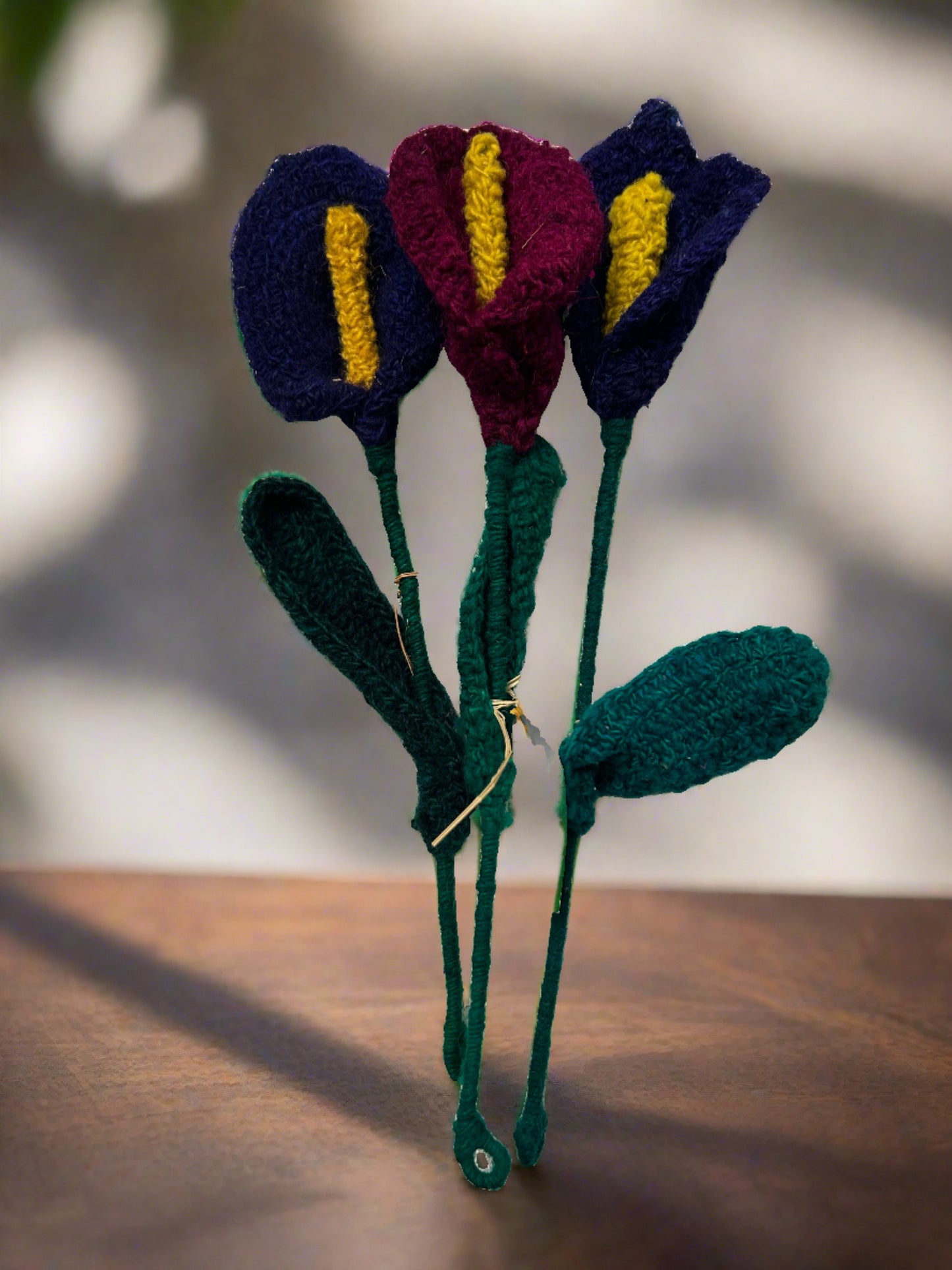 Crochet Calla Lily, Hand Made Knitted Calla Lily