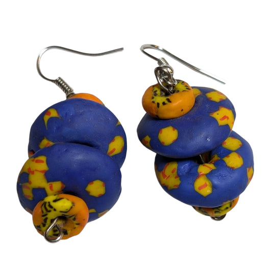 Colorful Krobo Beads Earrings